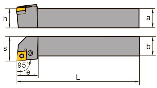 Резец токарный проходной PCLNR-L, размеры.